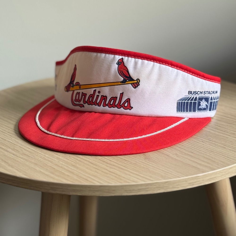 VTG St. Louis Cardinals‎ Busch Stadium I Visor Baseball Hat 70s 80s Union Made